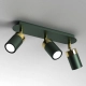 lafabryka.pl Lampa sufitowa JOKER GREEN/GOLD 3xGU10 MLP7719 Milagro